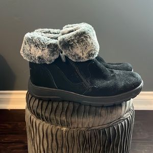 Ankle boots with fur